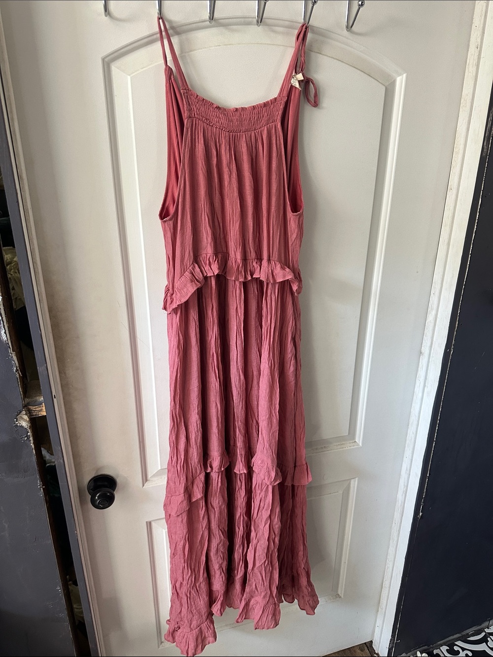 Listicle Dusty Rose Tiered Maxi Dress